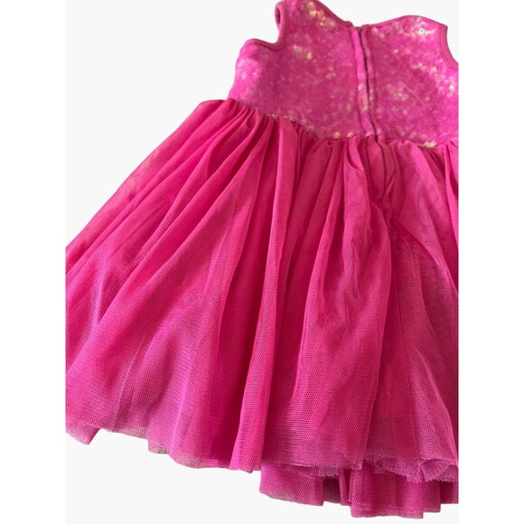 Pippa & Julie Sequin Tulle Twirl Dress Girls Size 18-24 months Stretch knit Good - Picture 3 of 6